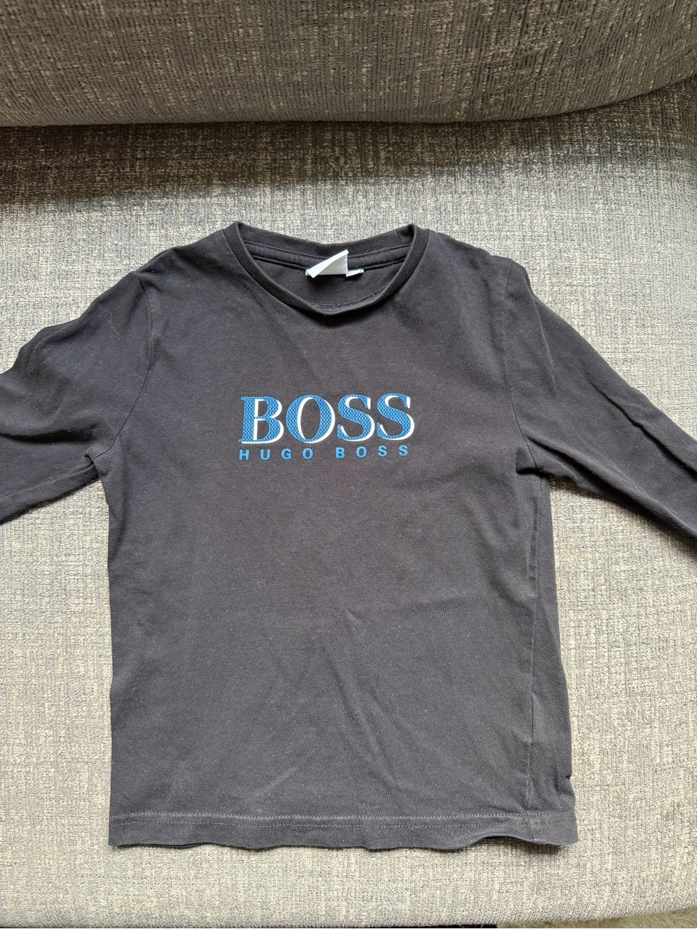 Hugo Boss Black Crewneck Tee with Subtle White Tag